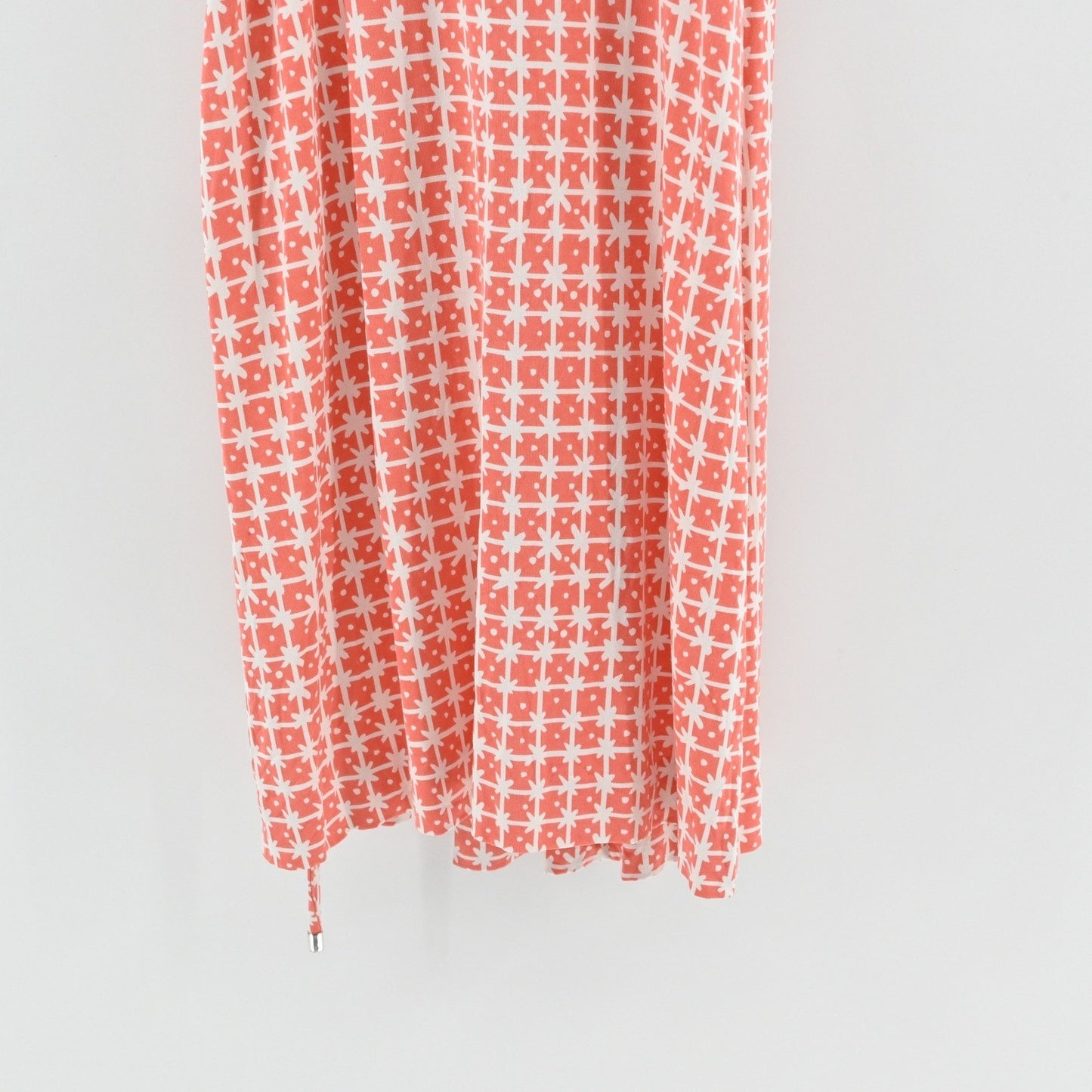 Diane Von Furstenberg Silk Wrap Dress Size 6 Coral Geo Print Chic Parisian DVF