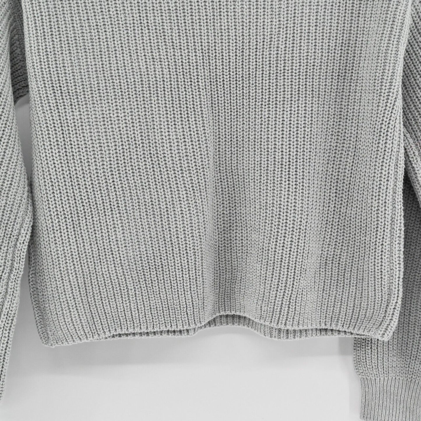 BP Sweater Womens Size XS Ribbed Crop Crewneck Grey Heather Cozy Nordstrom NEW