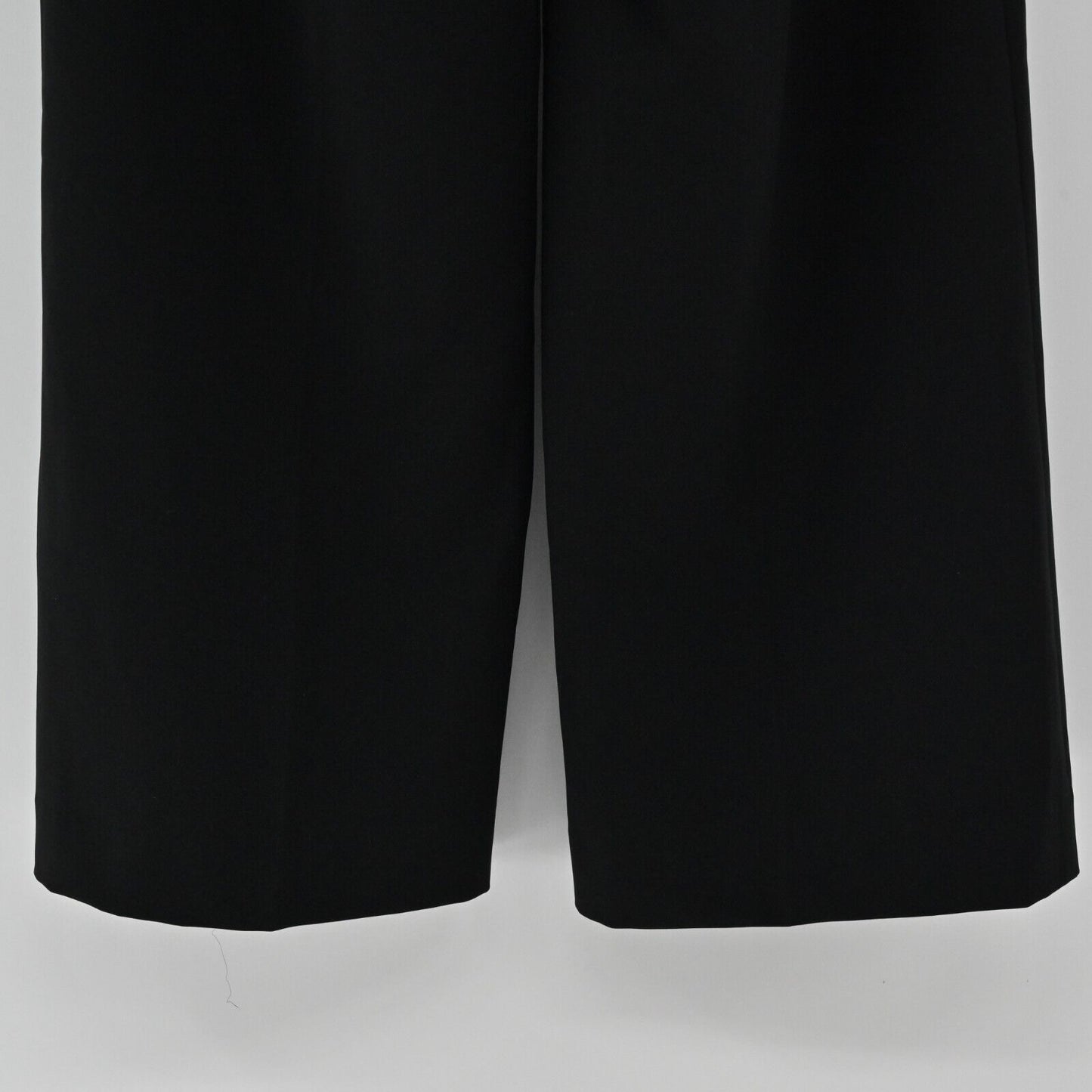 ST JOHN Pants Womens Size 10 Black Trouser Wide Leg High Rise Classic Business