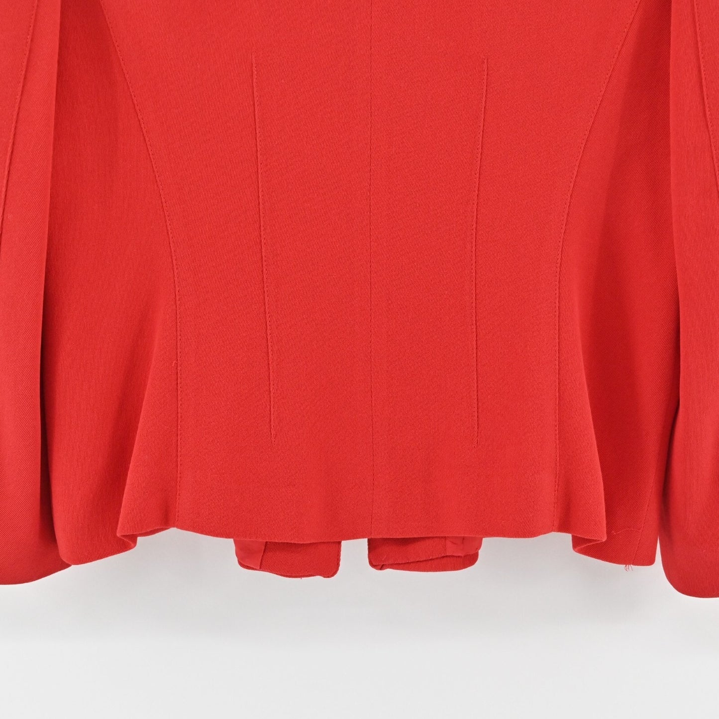 Vtg EMANUEL UNGARO Jacket Womens Size 8 Petite Solid Red Full Zip Blazer Classic