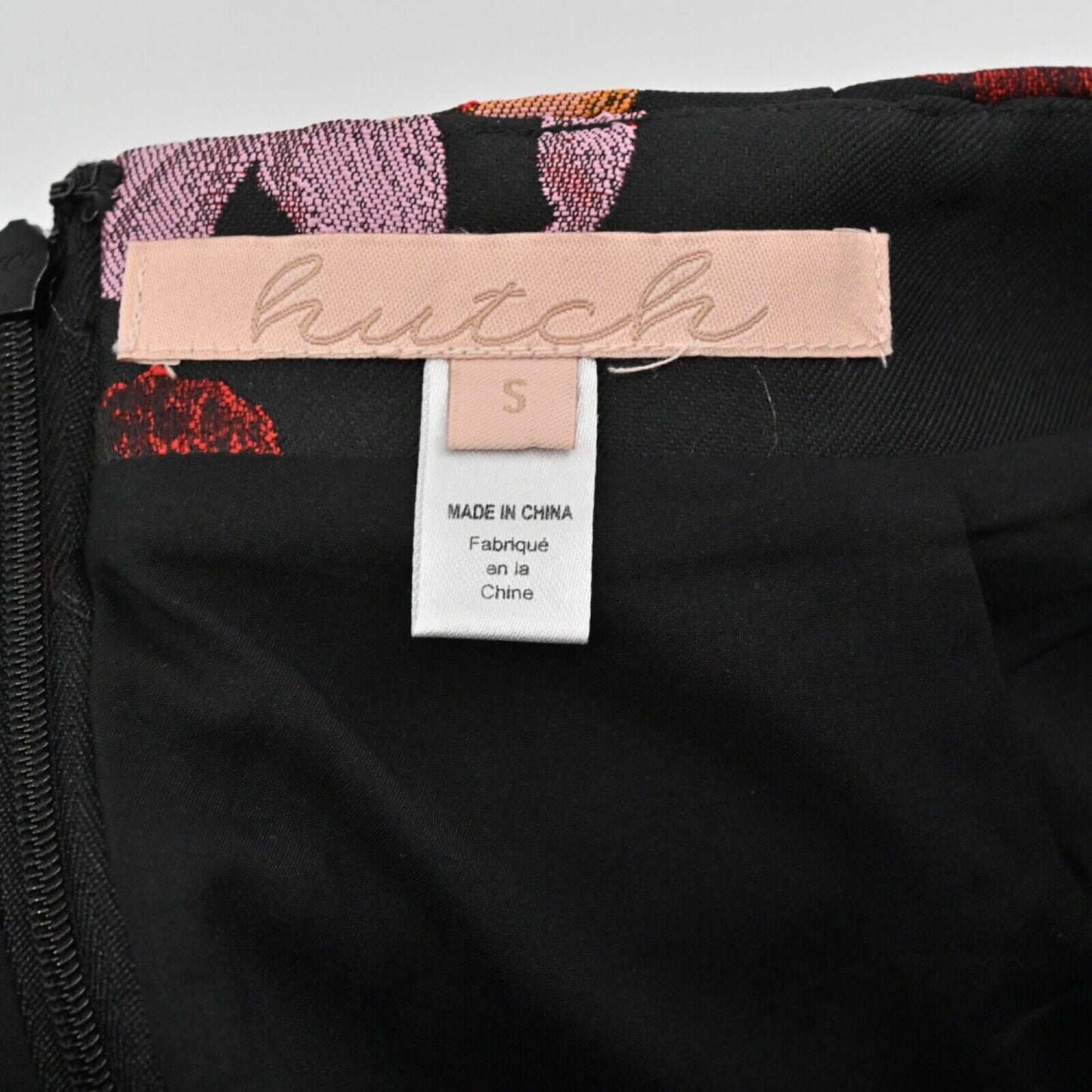 HUTCH Skirt Womens Size S Black Floral Jacquard Mini A Line Flare ANTHROPOLOGIE