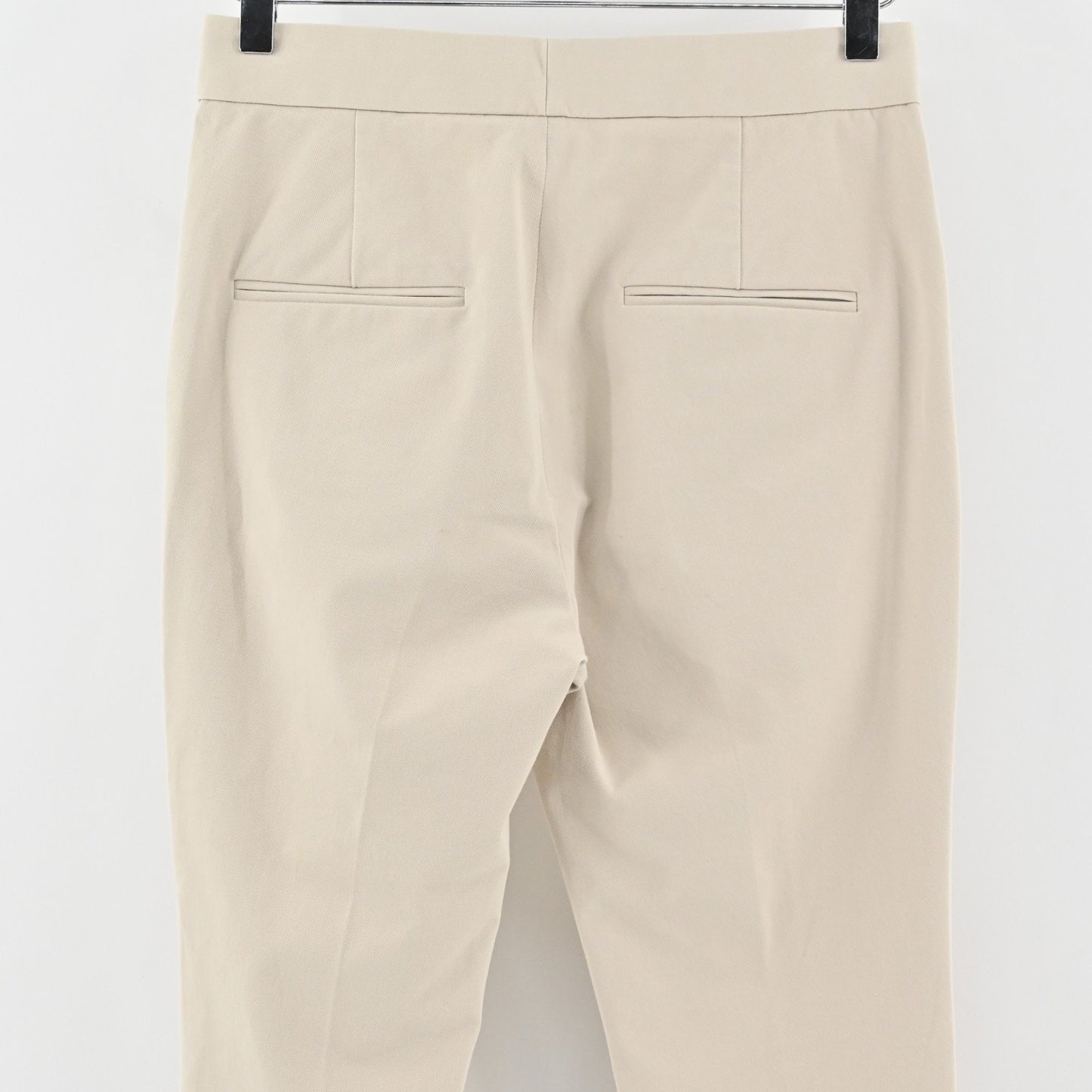 HELMUT LANG Pants Womens Size 2 Solid Beige Slim Straight Classic Trousers