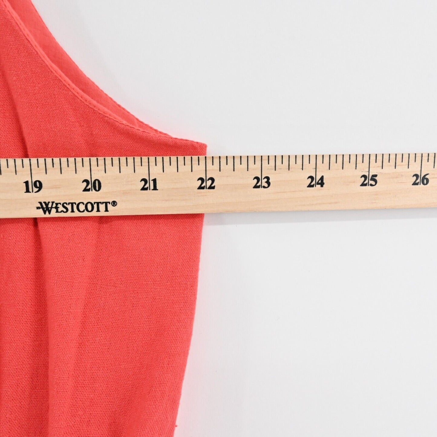 HAUTE HIPPIE Jumpsuit Size L Coral Linen Wide Leg Sleeveless Boho Festival Retro