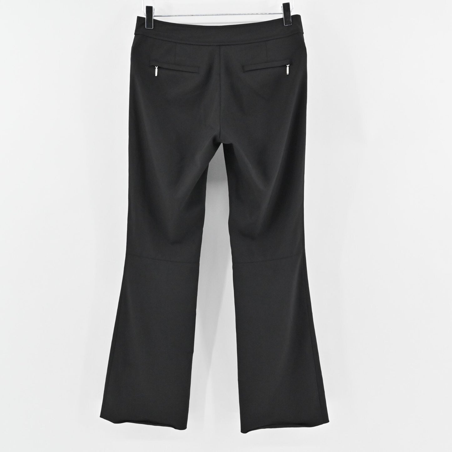 Vtg CACHE Pants Womens Size 2 Black Flare Stretch Zip Pockets Y2k Whimsigoth