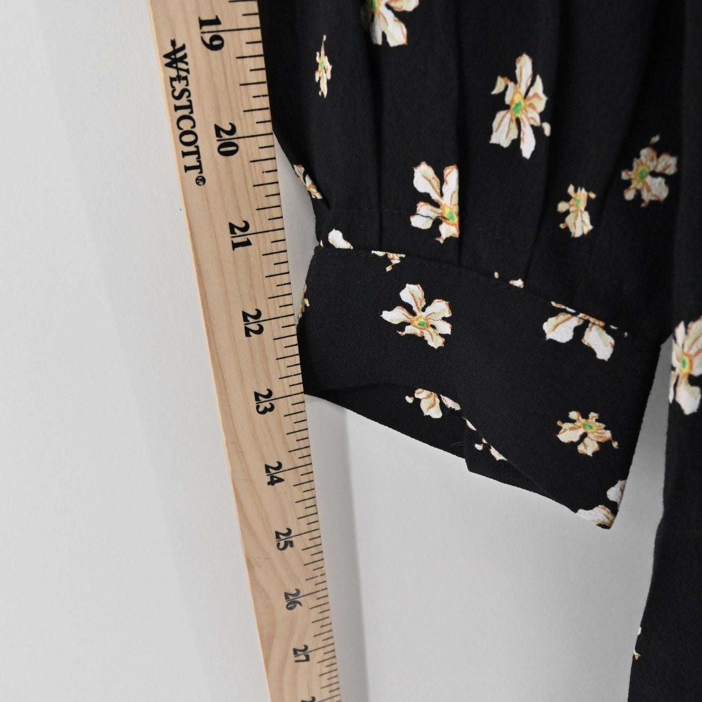 WHISTLES Edelweiss Dress Size 10 Floral Black Ruffle Mini Feminine Romantic