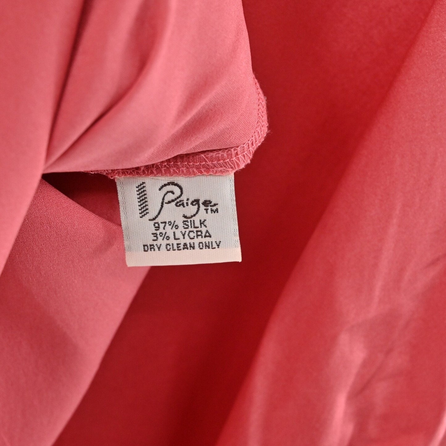 Vtg Y2k PAIGE Babydoll Silk Top Womens Size L Pink Layered Lace Satin Camisole