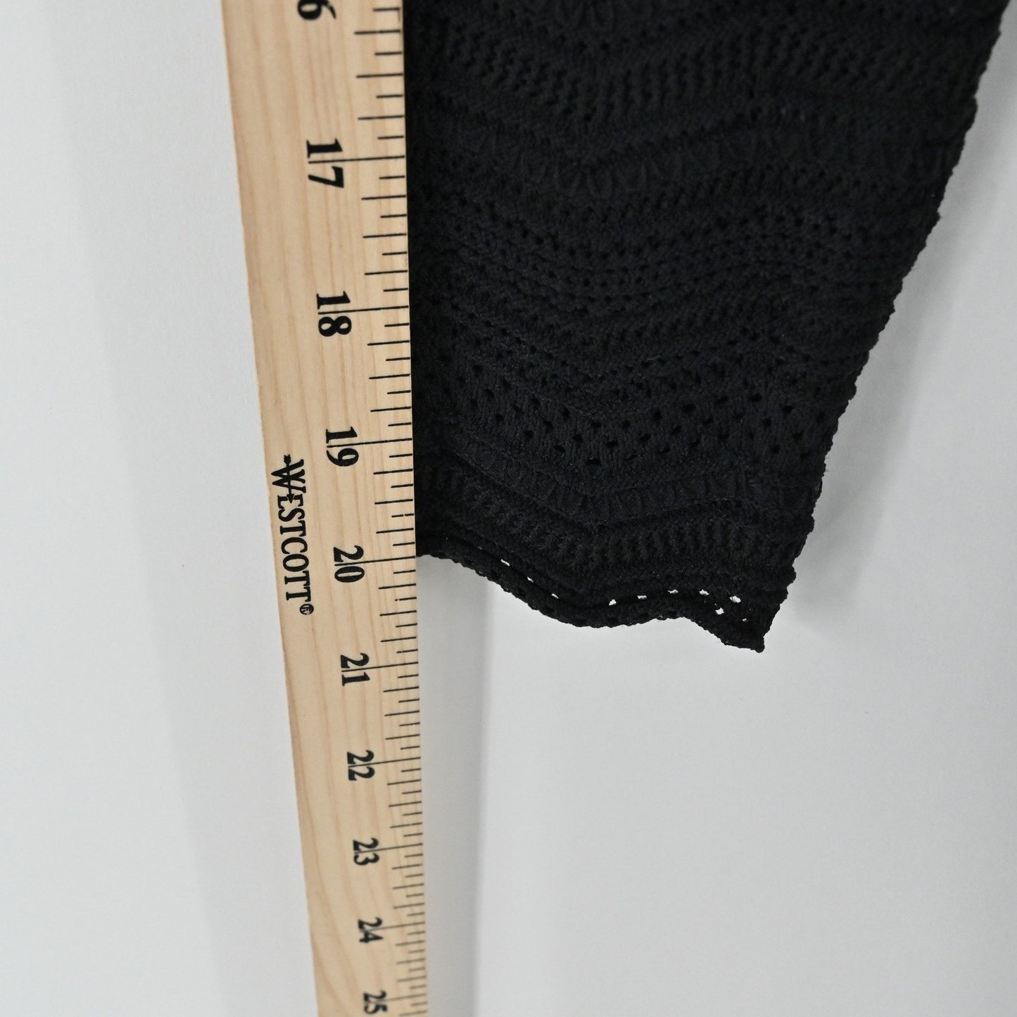 Ralph Lauren Crochet Knit Midi Dress Size M Black Long Sleeve Dark Romantic Boho