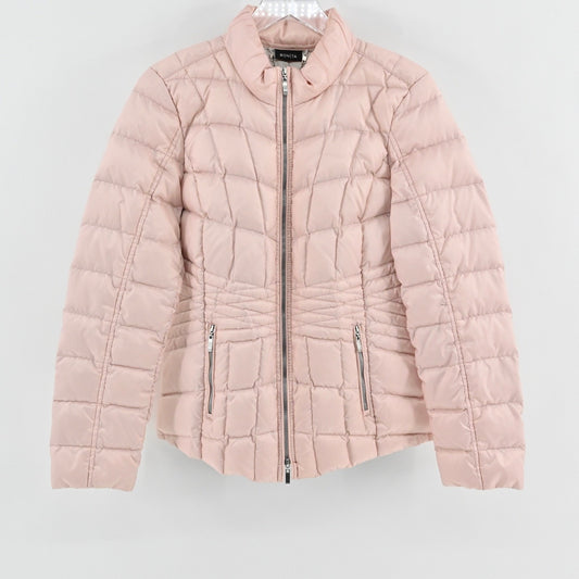Bonita Womens Quilted Puffer Jacket Size 36 Blush Pink Lightweight