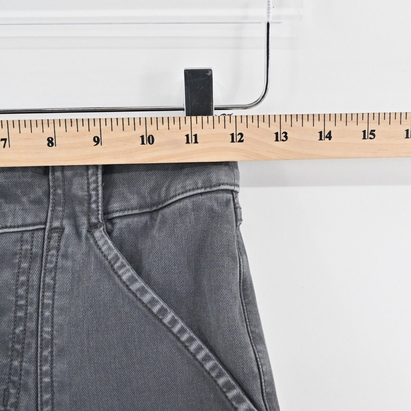 SPANX Jeans Womens Size S Gray Cotton Blend Shaping Stretch Pull On Skinny Cargo