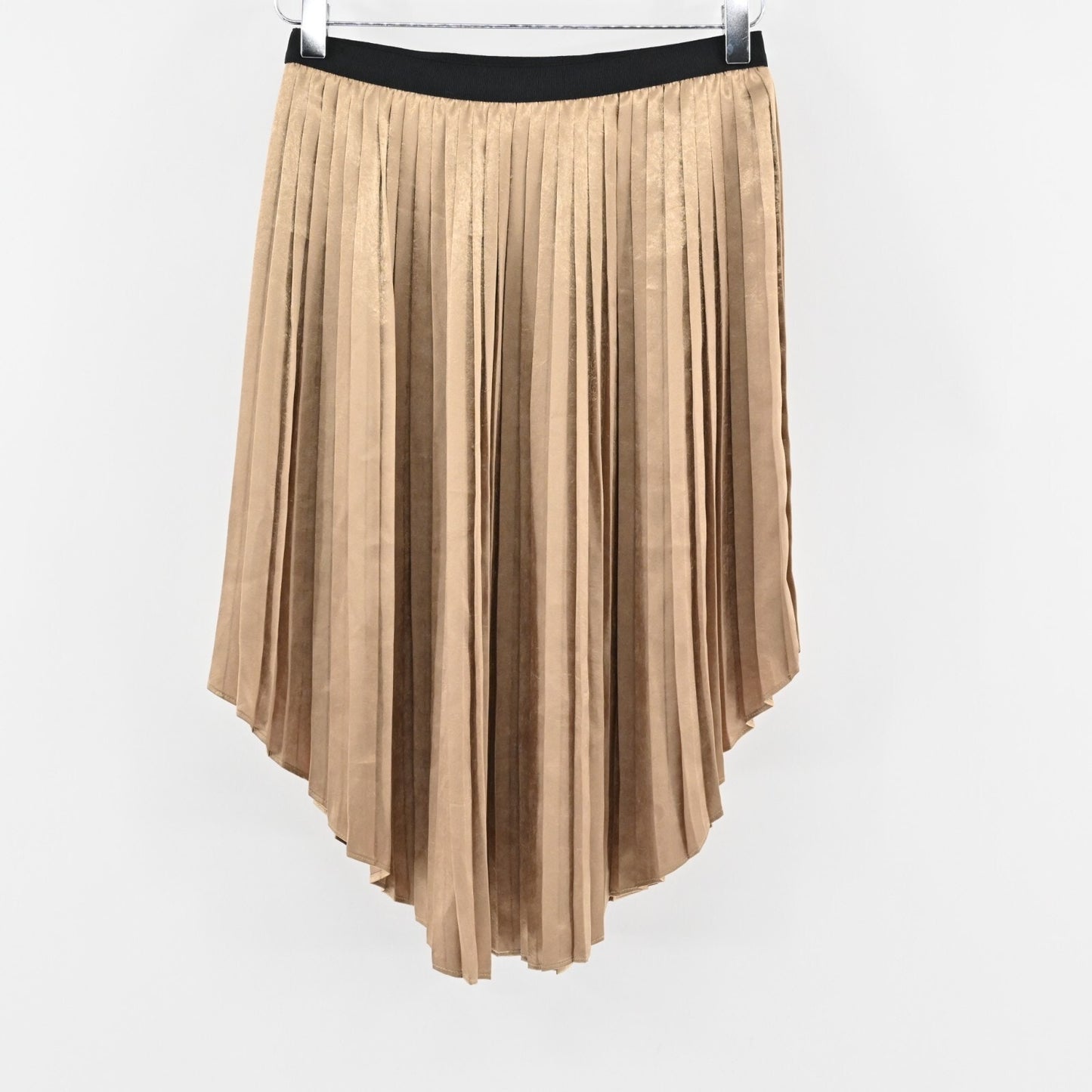 Joie Skirt Womens Size XS Pleated Elastic Waist Pull On Knee Length Gold Capsule