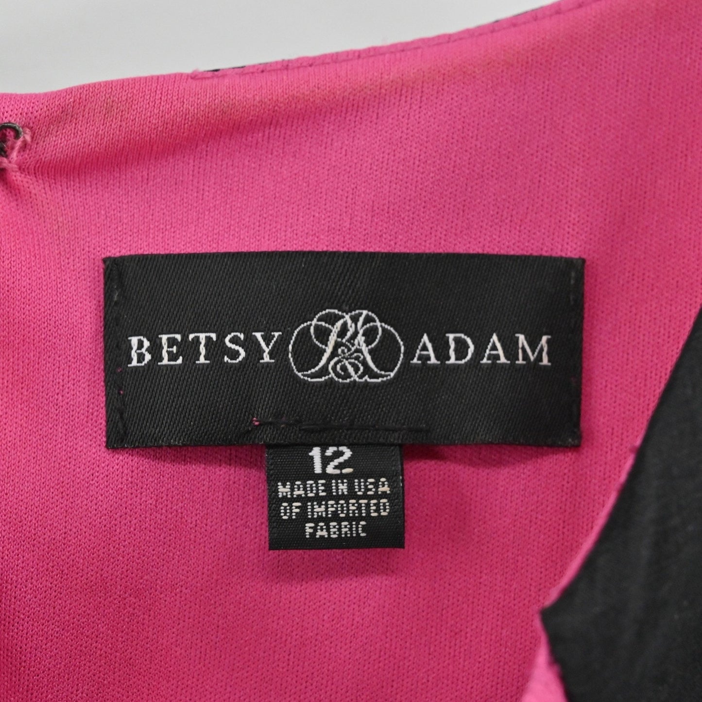 Betsy Adam Fit Flare Dress Size 12 Black Embellished Whimsigoth Cocktail Party