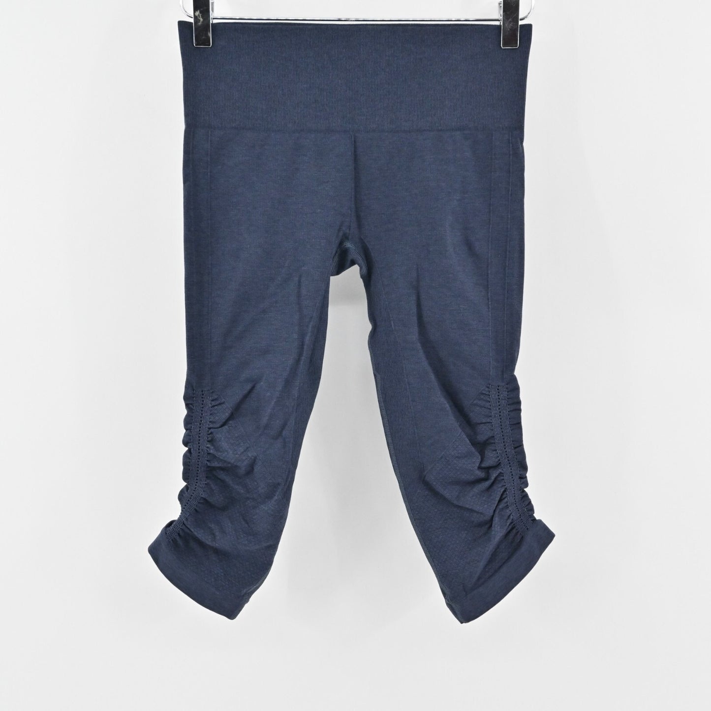 LULULEMON Leggings Womens Sz 6 In The Flow Cropped Seamless Navy Blue Atheletic