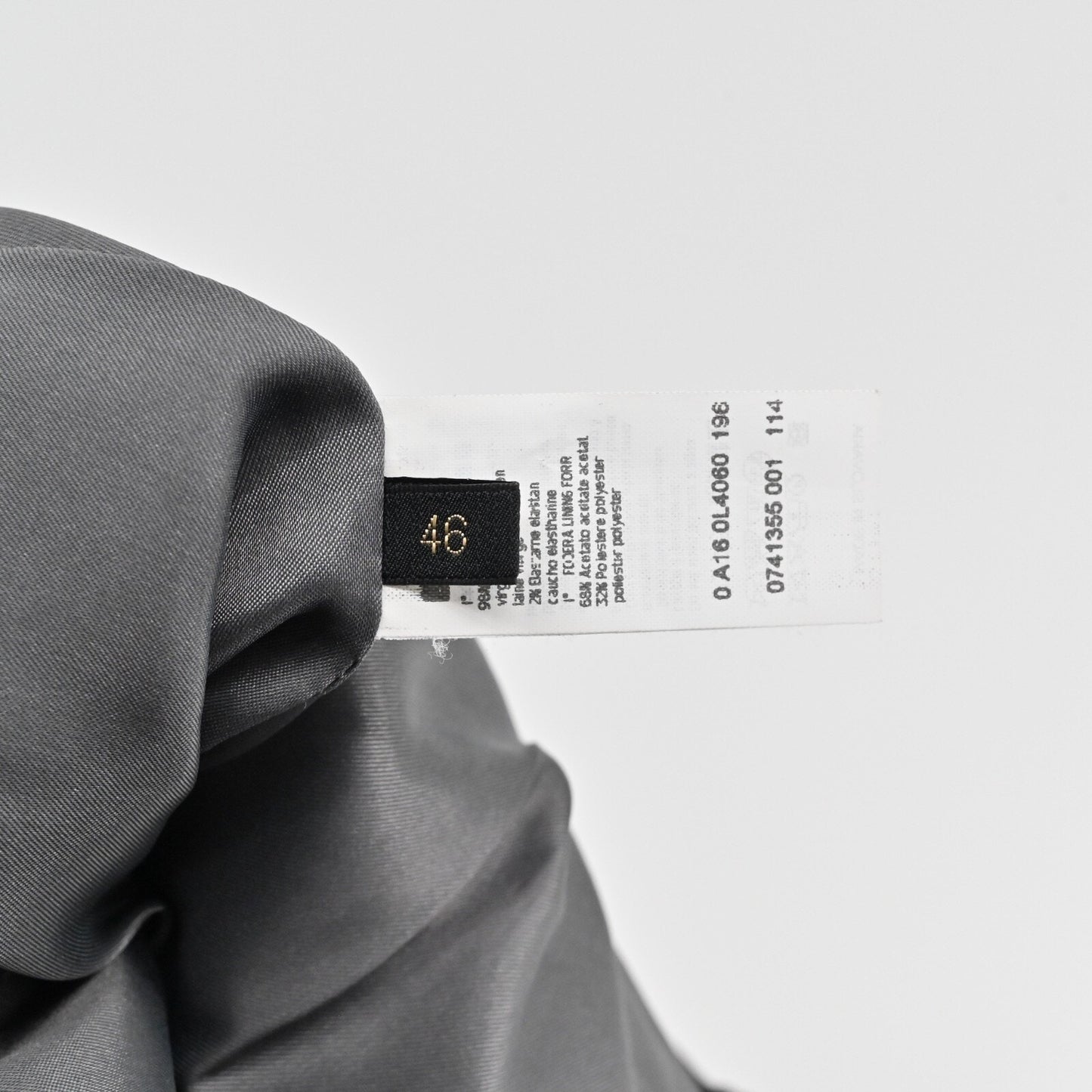 LES COPAINS Gray Wool Skirt Size 46 Knee Length Pencil Minimalist Career Luxury