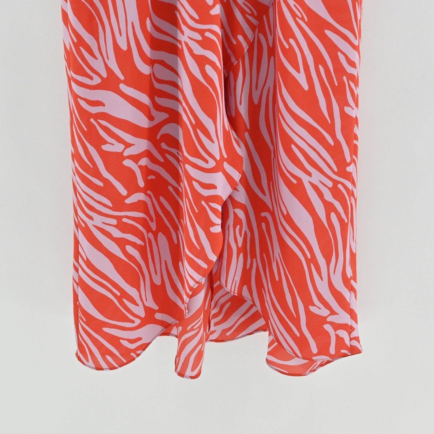 Cabi Saunter Maxi Dress Size S Orange Zebra Dolman Kimono Sleeve Boho Eclectic