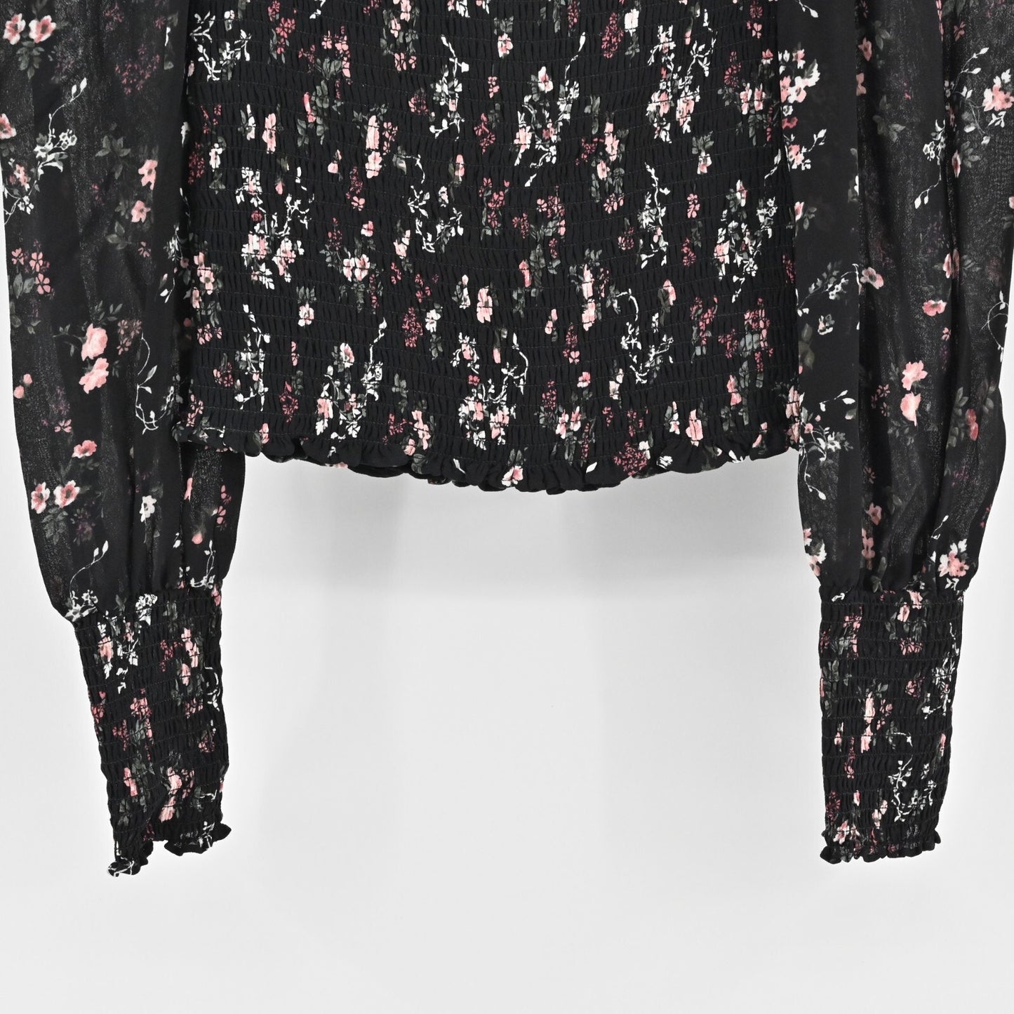 REFORMATION Top Womens Size XS Pinto Shirred Smocked Floral Jolene Print Blouse