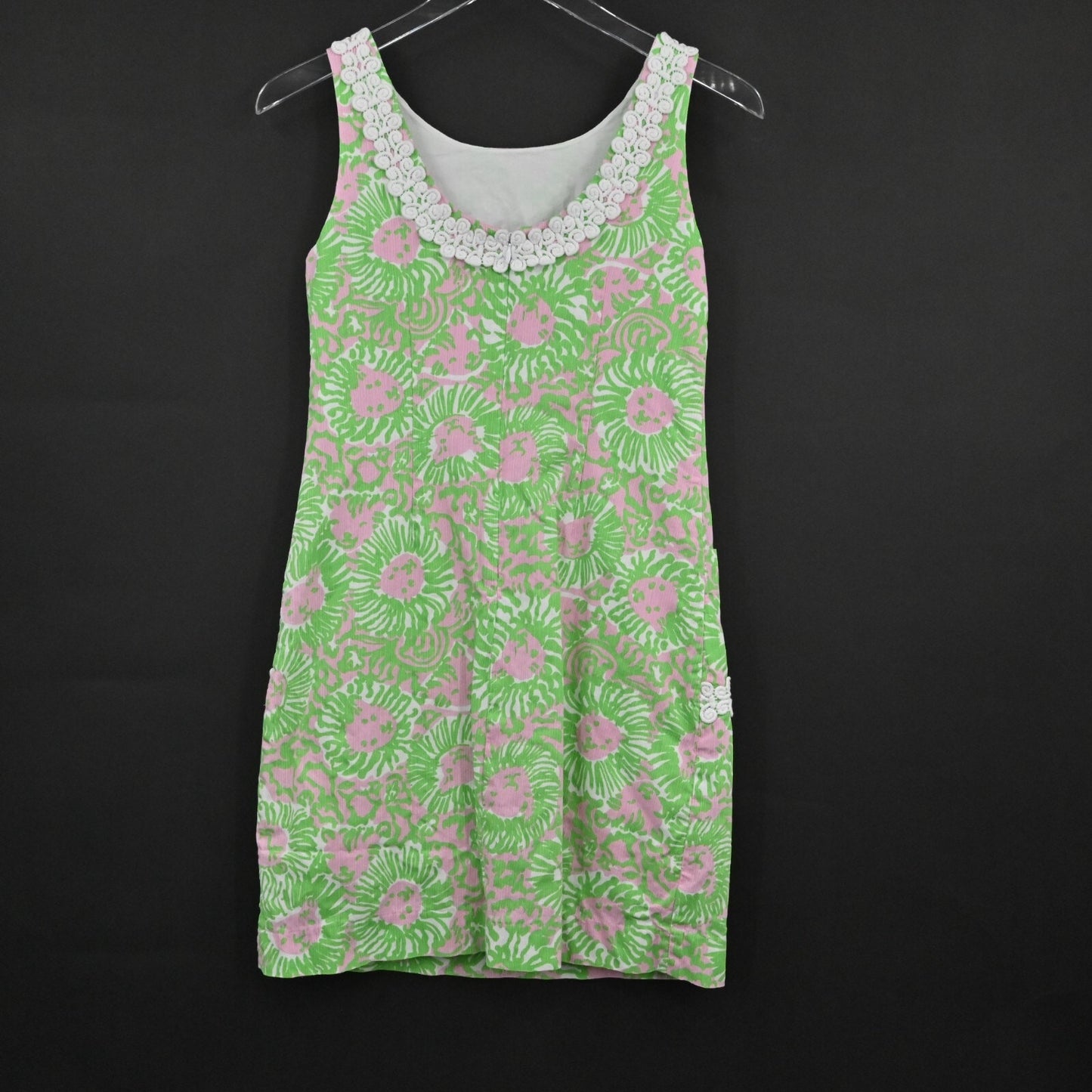 LILLY PULITZER Dress Size 2 Liz Sleeveless Shift Cabana Pink Sunnyside Vacation
