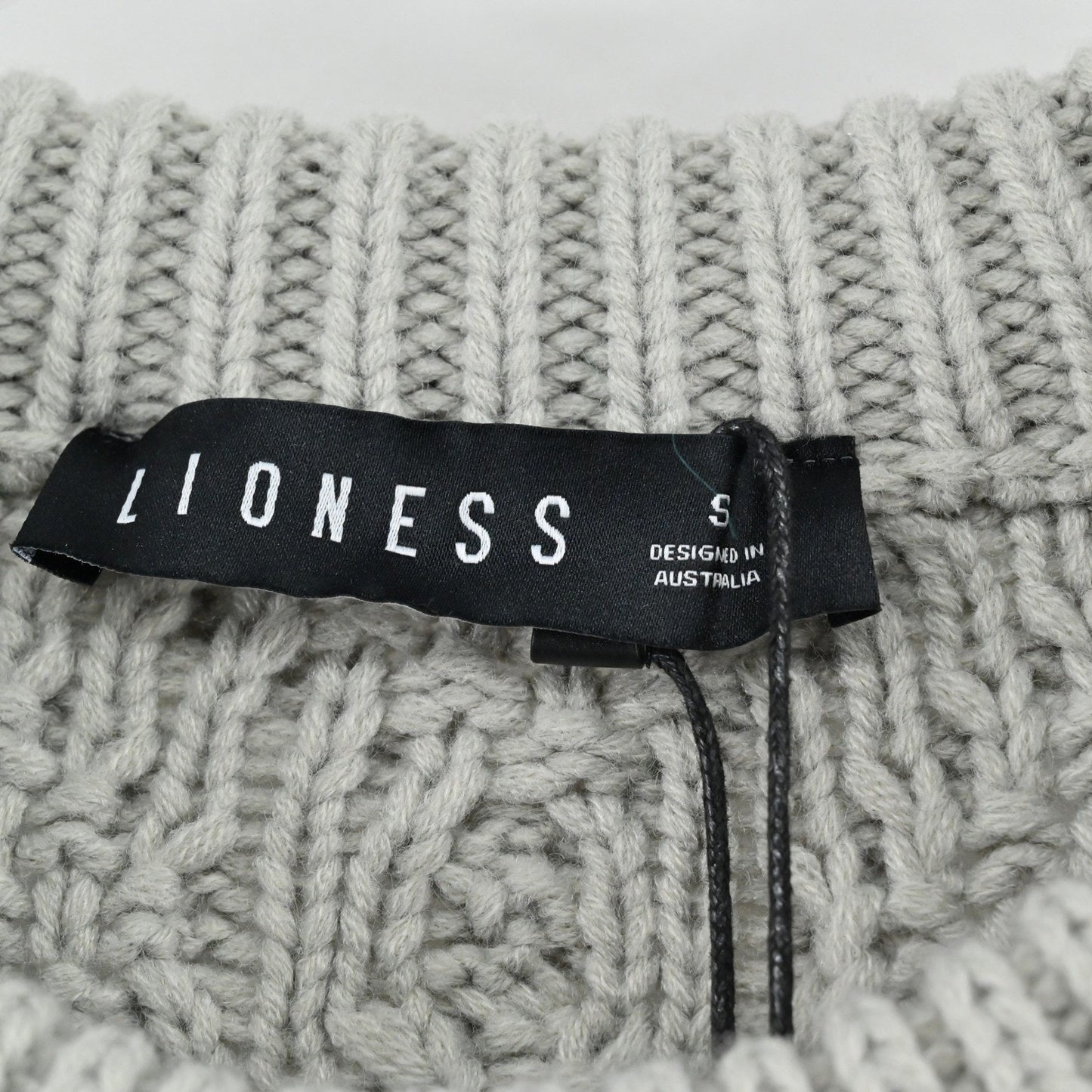 LIONESS Womens Sonny Oversized Knit Sweater Size S Cable Fisherman Cozy Revolve