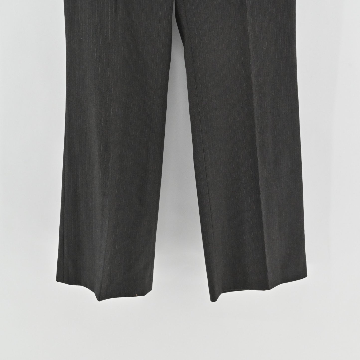 Ellen Tracy Womens Gray Micro Stripe Wide Leg Trouser Pants Size 6 Work Career