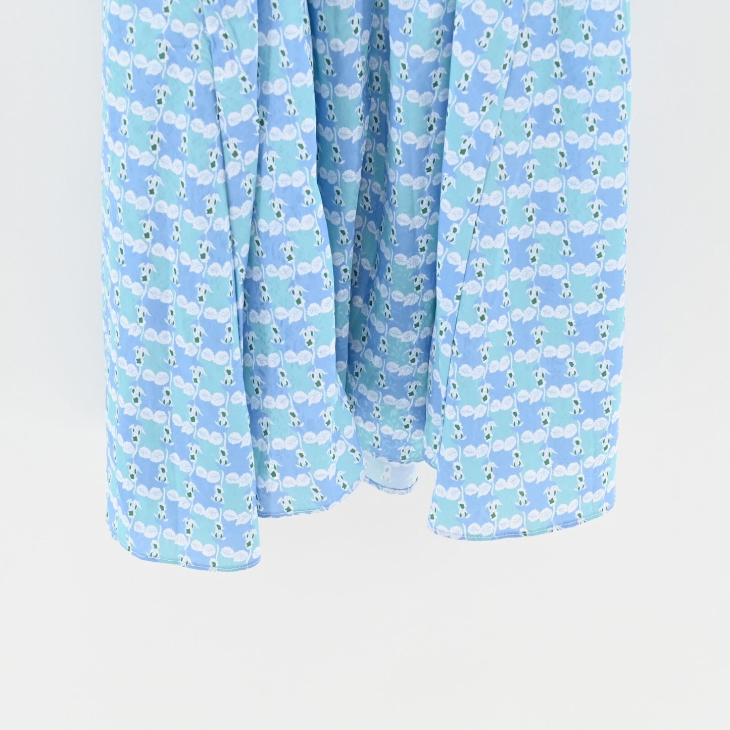 ENGLISH FACTORY Dress Sz S Pastels Floral Print Satin Sleeveless Midi Blue Pink