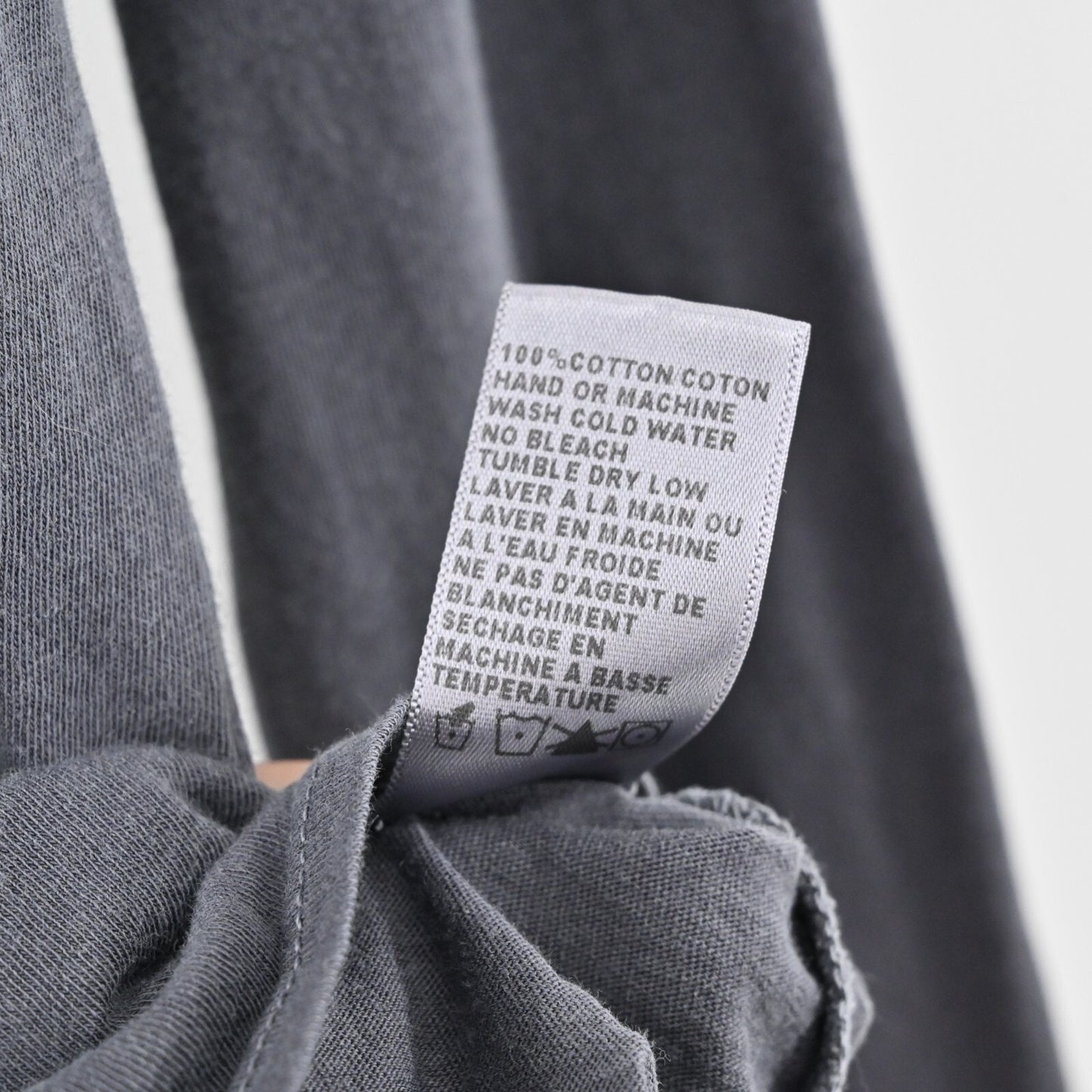 JAMES PERSE Top Womens Size 3/Large Gray Cotton Long Sleeve VNeck Shirt Standard