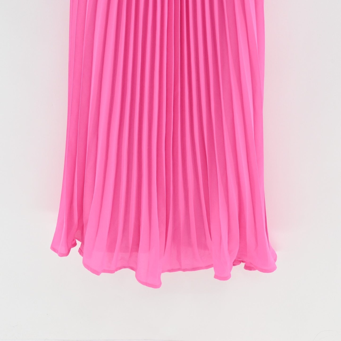 PINK LILY Pleated Maxi Dress Size S Sunny Gleam Accordion Halter Neck Cut Out