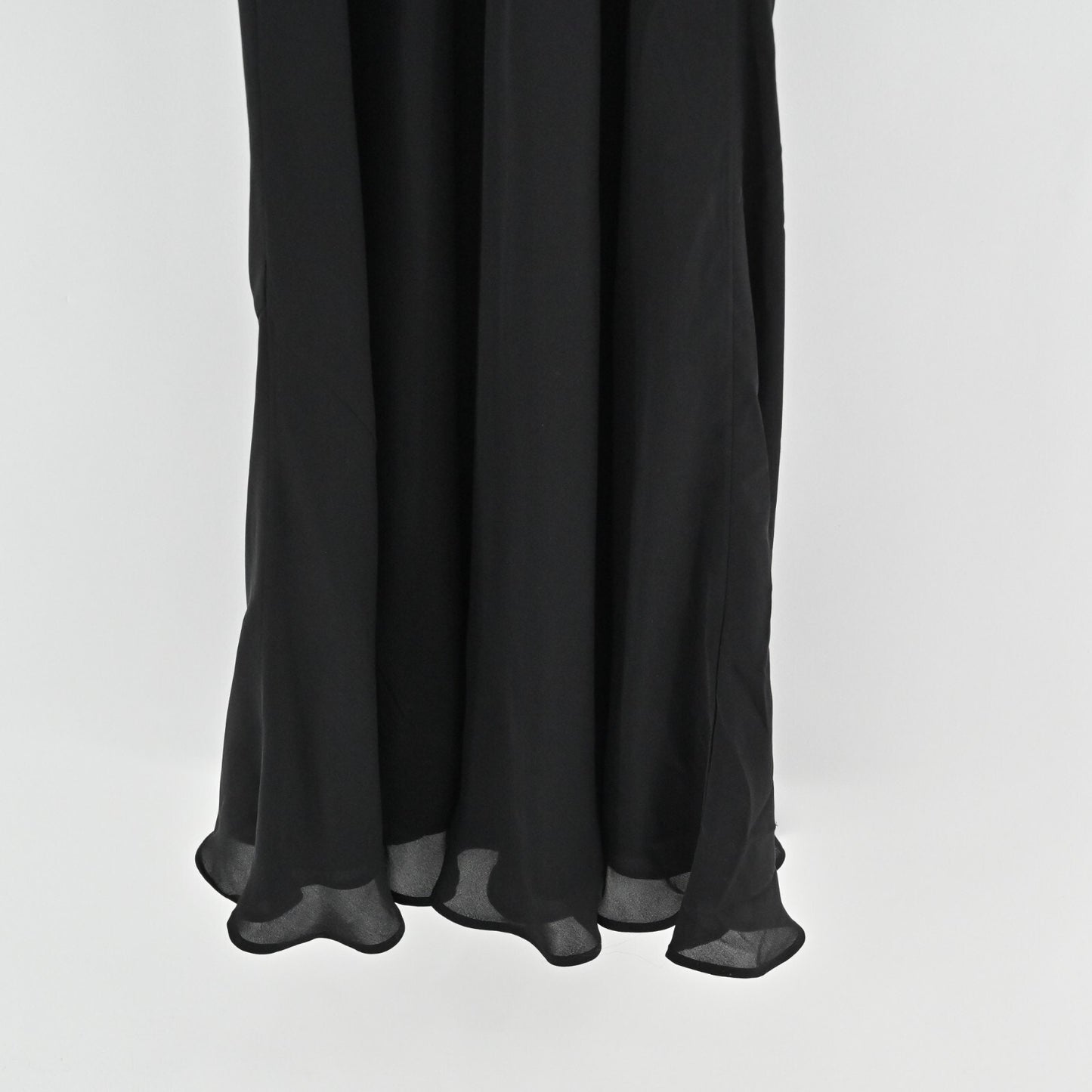 REISS Adella Dress Size 2 High Neck Black Silk Sleeveless Overlay Classic Maxi