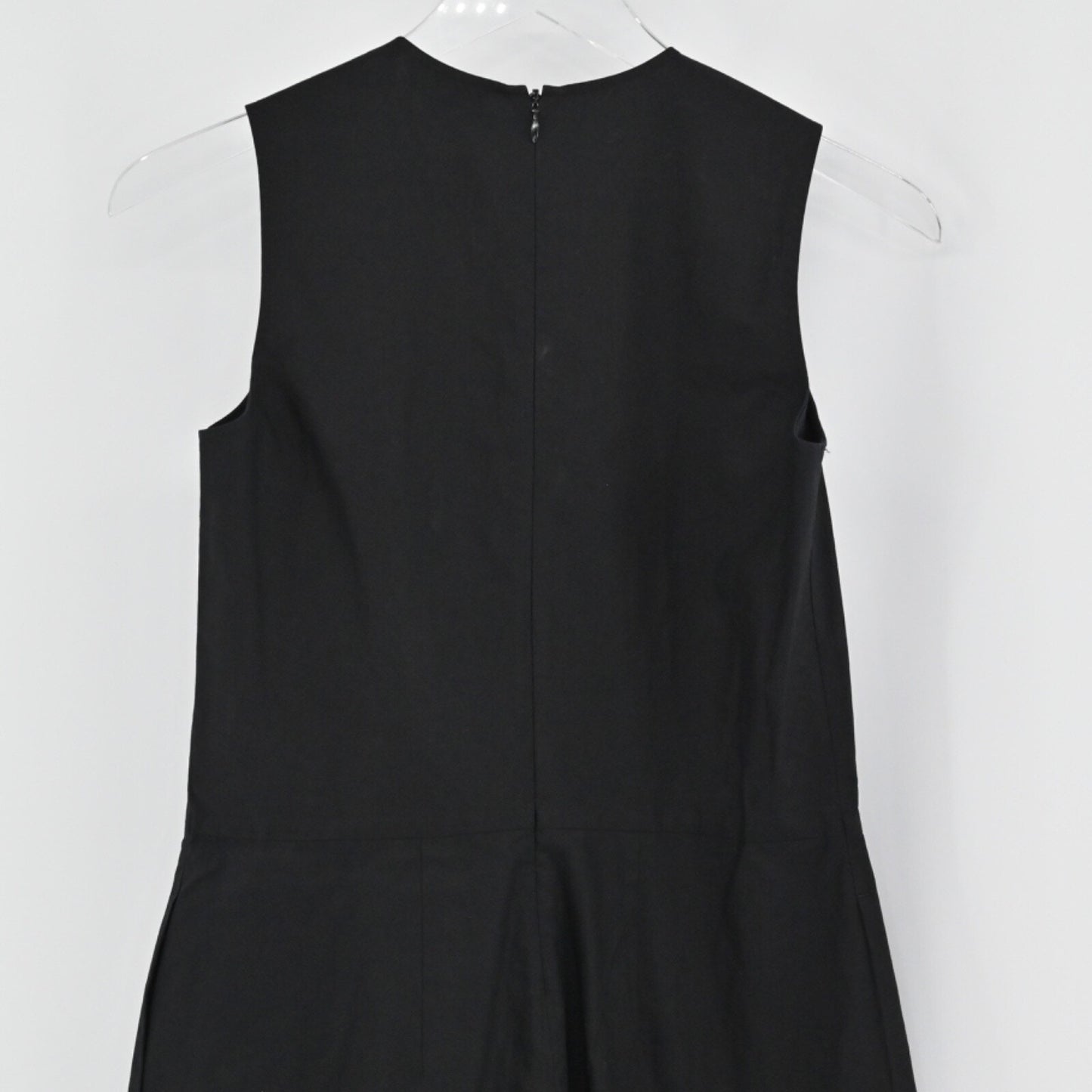 EVERLANE Black Dress Size XS Pleated Mini Sleeveless Cotton Retro Capsule Office