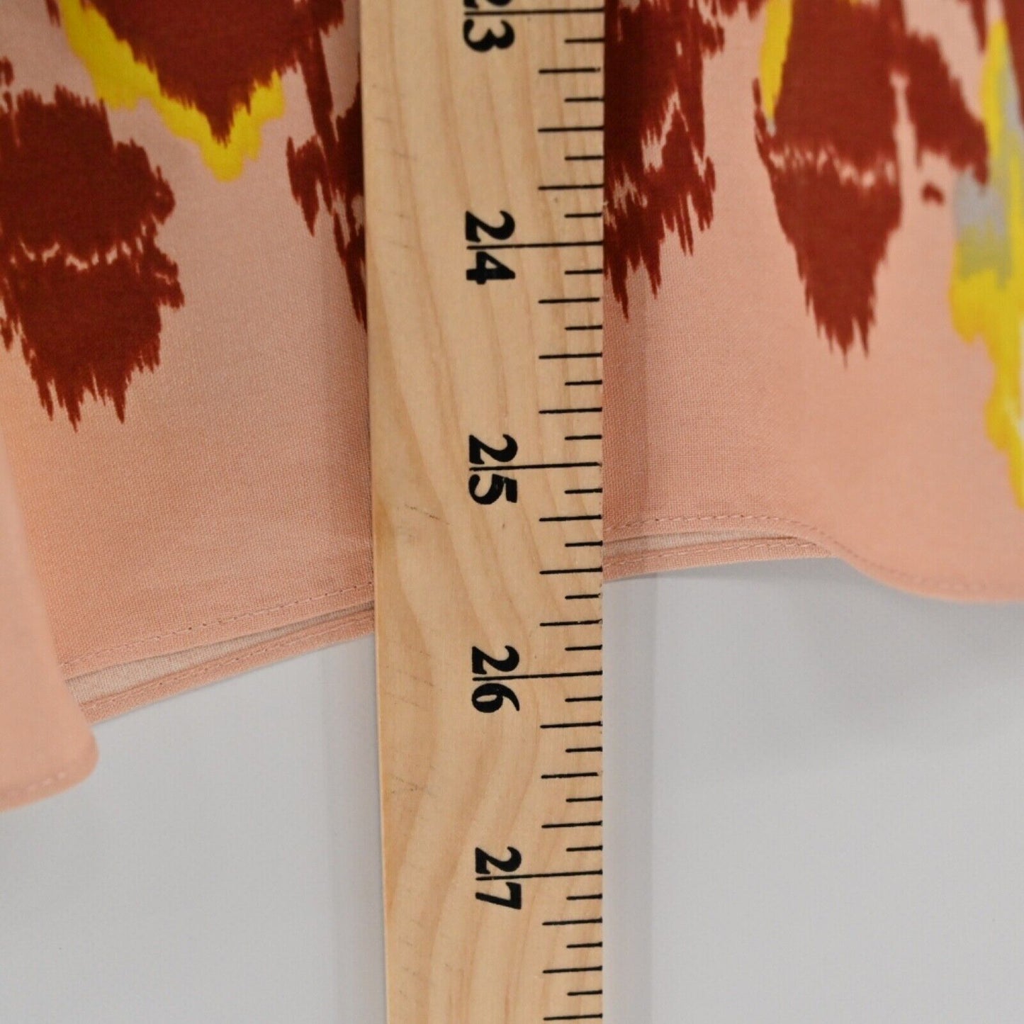 TIBI Top Womens Sz 4 Blush Pink Boho Floral 100% Silk Pleated 3/4 Sleeve Blouse
