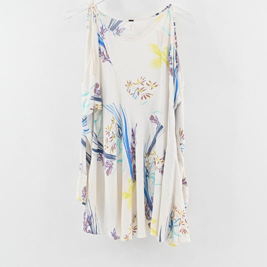 FREE PEOPLE Dress Womens Size XS Clear Skies Floral Printed Cold Shoulder Tunic