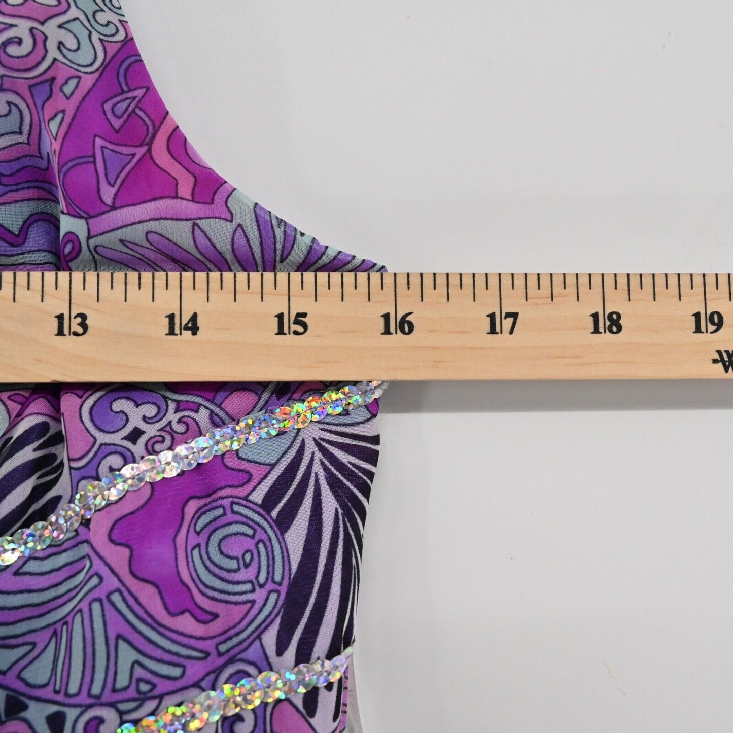 Vtg GUNNE SAX Dress Womens Size 3 Purple Paisley Millennium 2000 Halter Maxi USA