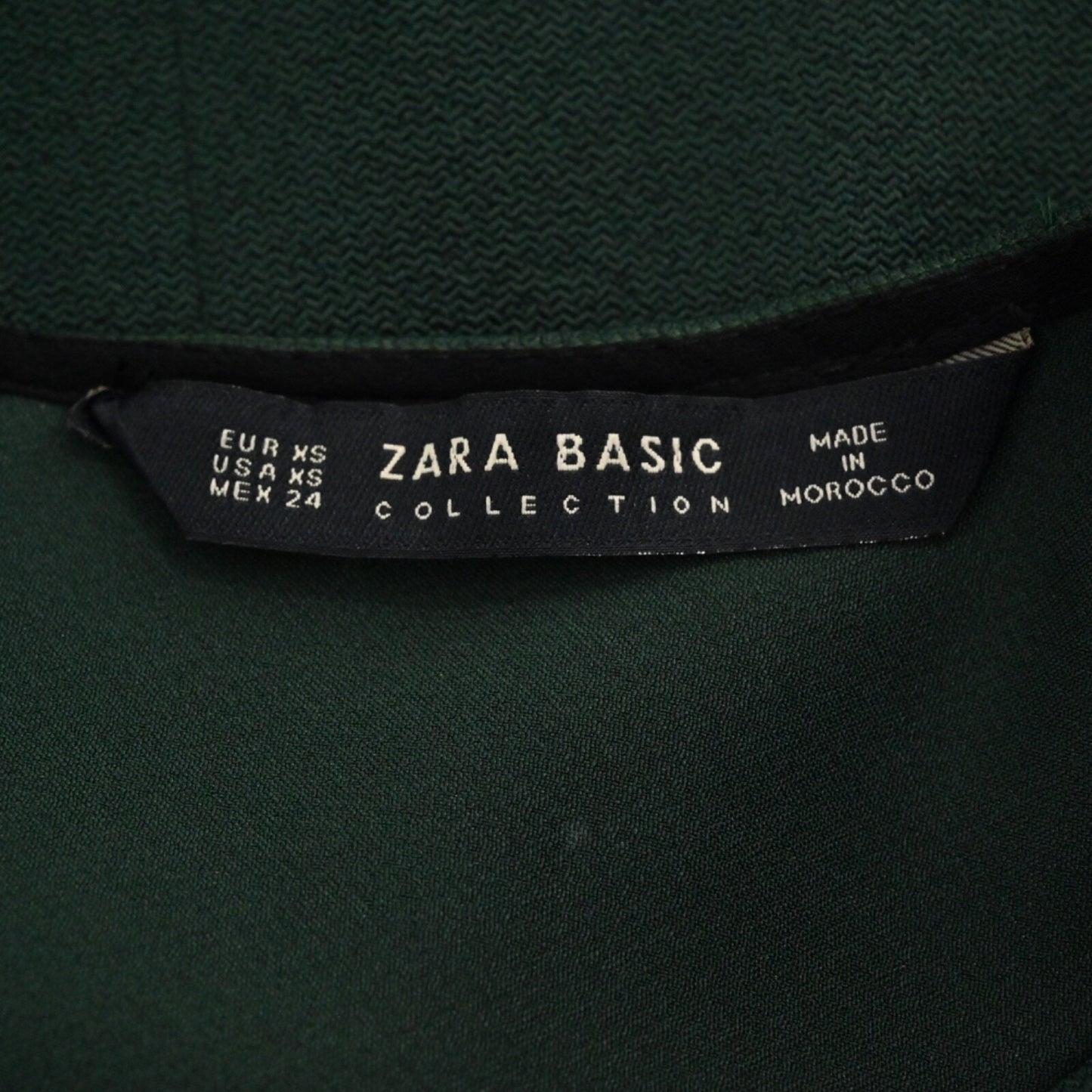 ZARA Womens Skirt Set Size XS Pleated Velour Emerald Green Blouse Retro Career