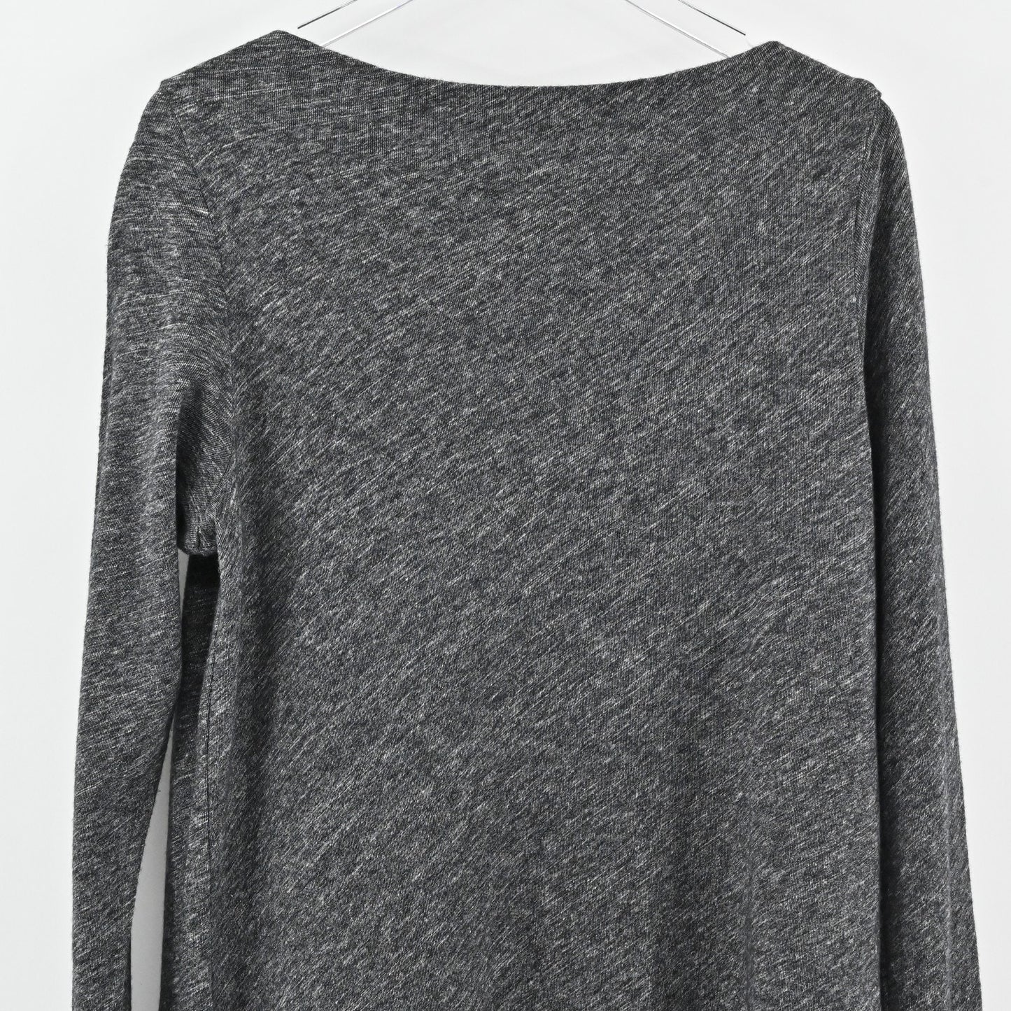 Eileen Fisher Womens Dress Size L Gray Organic Cotton Wool Lagenlook Long Sleeve