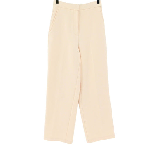 ZARA Pants Womens Sz XS Ivory High Rise Straight Leg Minimalist Dress Career NEW