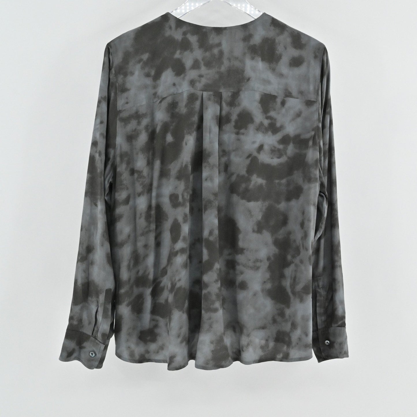 Rails Womens Hillary Crossover Top Size XL Gray Tie Dye Long Sleeve Faux Wrap