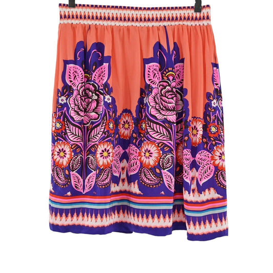 ANTHROPOLOGIE Skirt Womens Size 8 Edme & Esyllte Phosphorescence Silk Multicolor