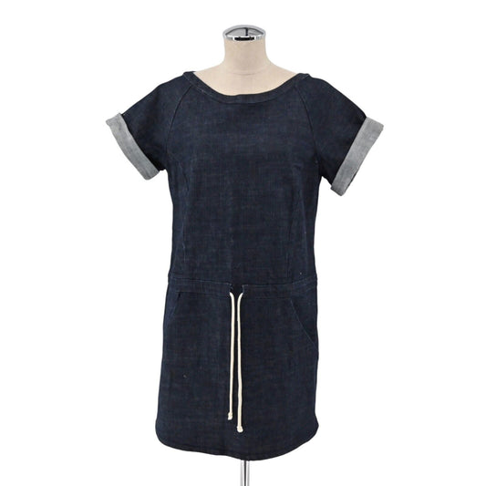 EMERSON FRY Dress Womens Size L Blue Jean Drawstring Waist Denim Tuckernuck