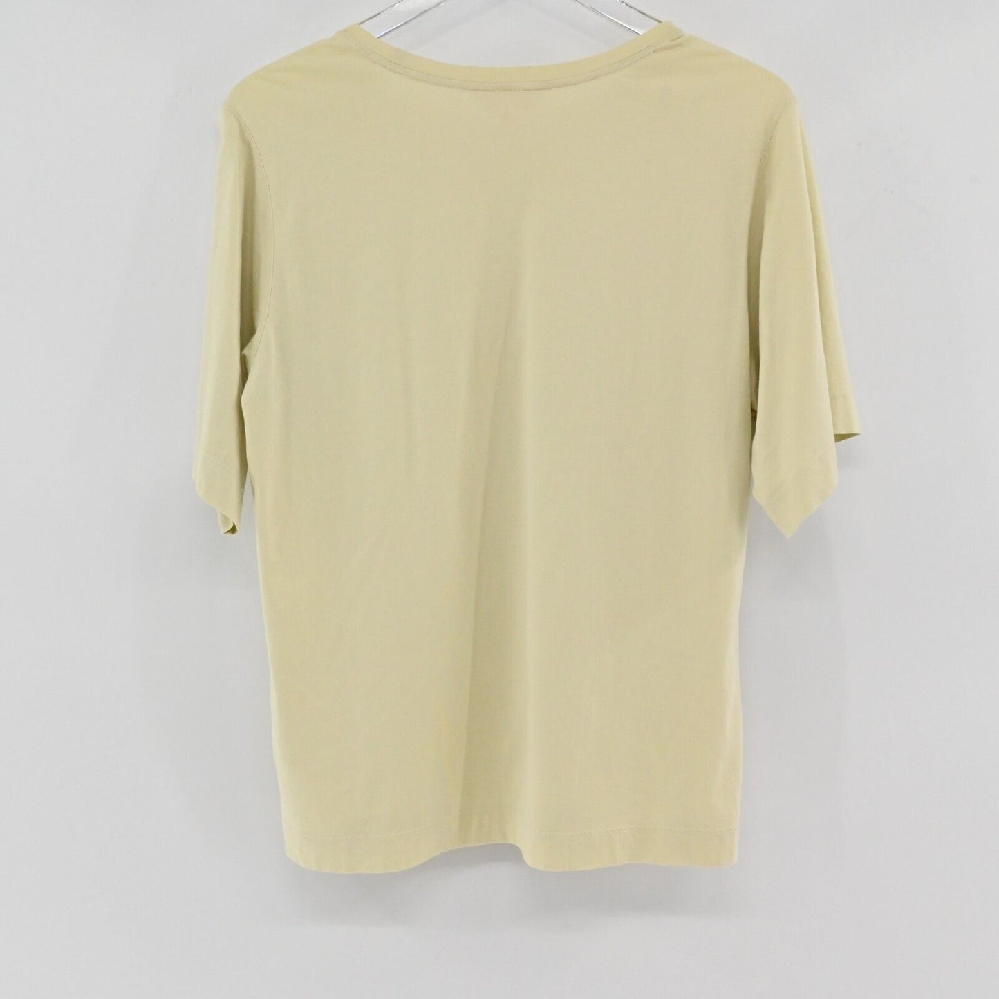 REBECCA TAYLOR Womens Size L Short Sleeve Tee Shirt Ruffle Relaxed Pastel Green