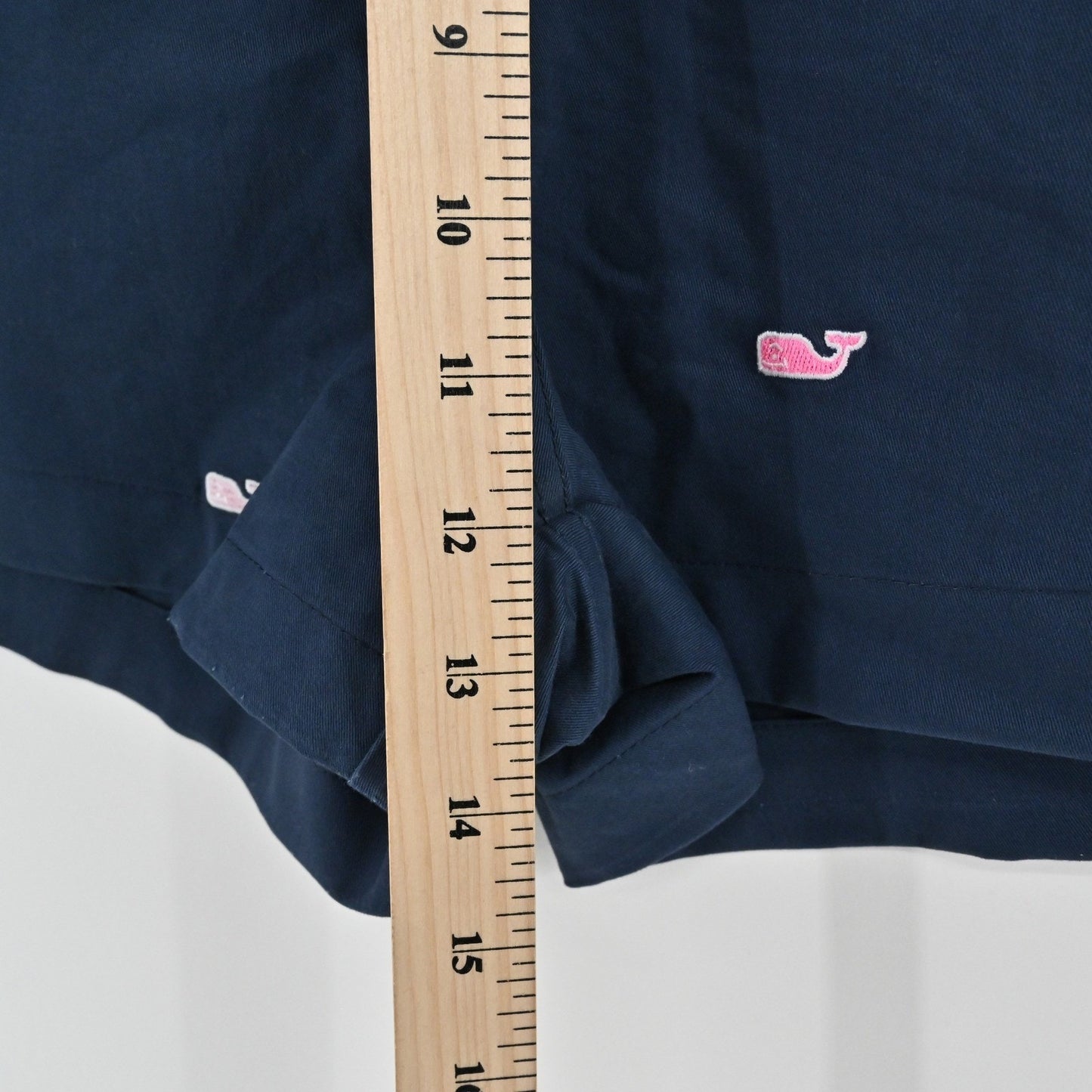 Vineyard Vines Womens Dayboat Classic Shorts Size 16 Navy Logo Embroidered Chino