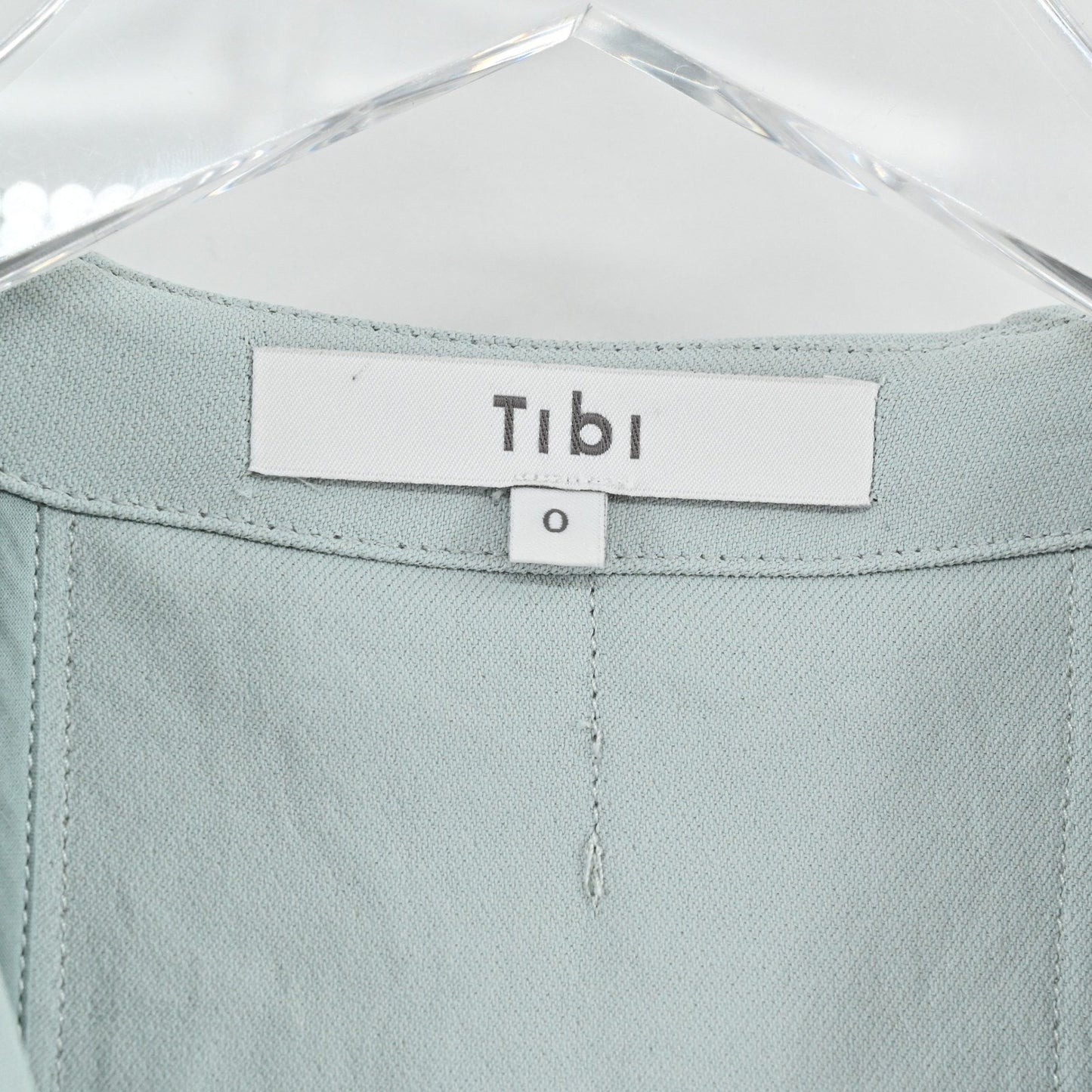 Tibi Chalky Drape Sleeveless Midi Wrap Dress Size 0 Ash Green Minimalist Modern