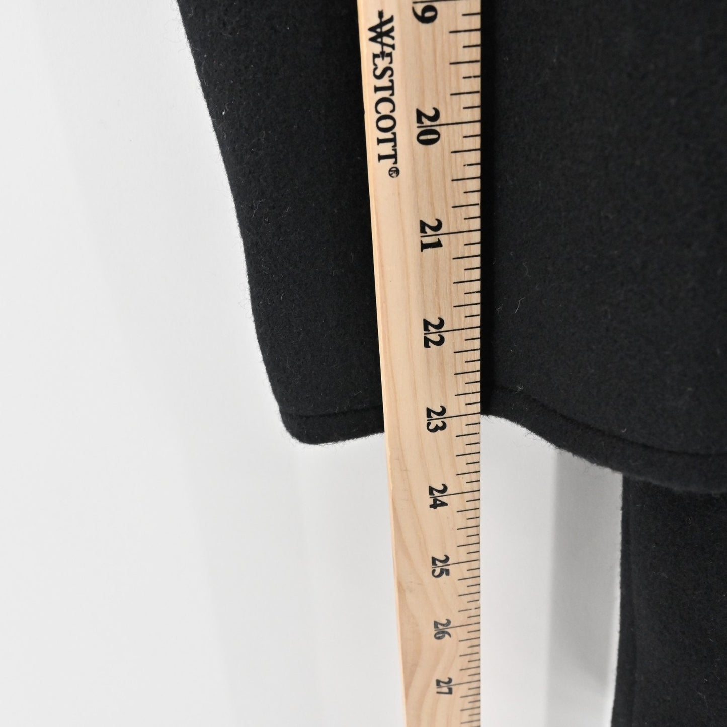 Vtg ANNE KLEIN Womens Wool Pea Coat Size XS Black Mid Double Breasted USA 90s