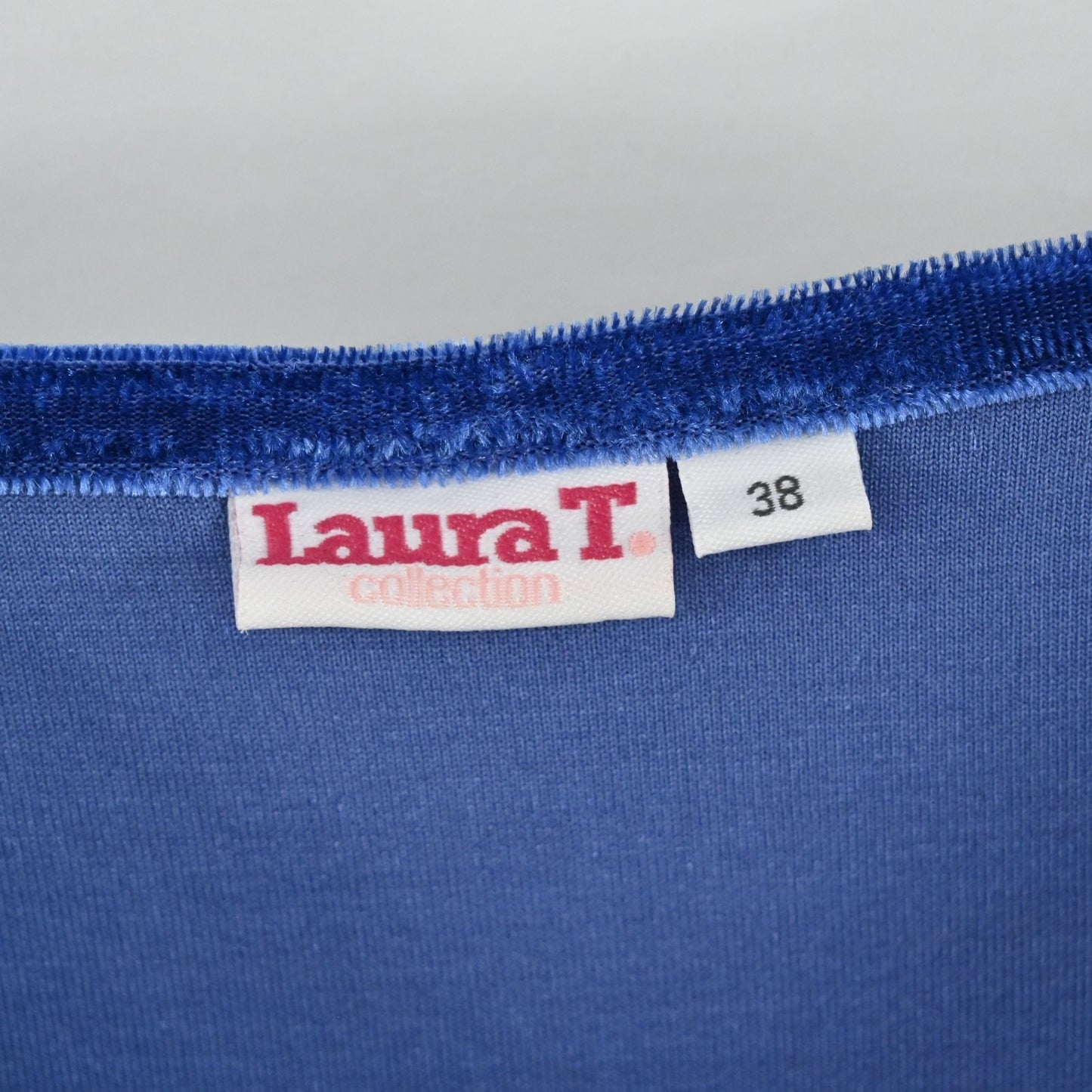 Vtg Y2k Blue Velvet Dress Womens Size 38 Cowl Neck Velour Whimsigoth Holiday