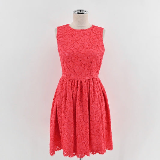 Kate Spade High Low Lace Dress Size 00 Take A Walk On The Wild Side Geranium