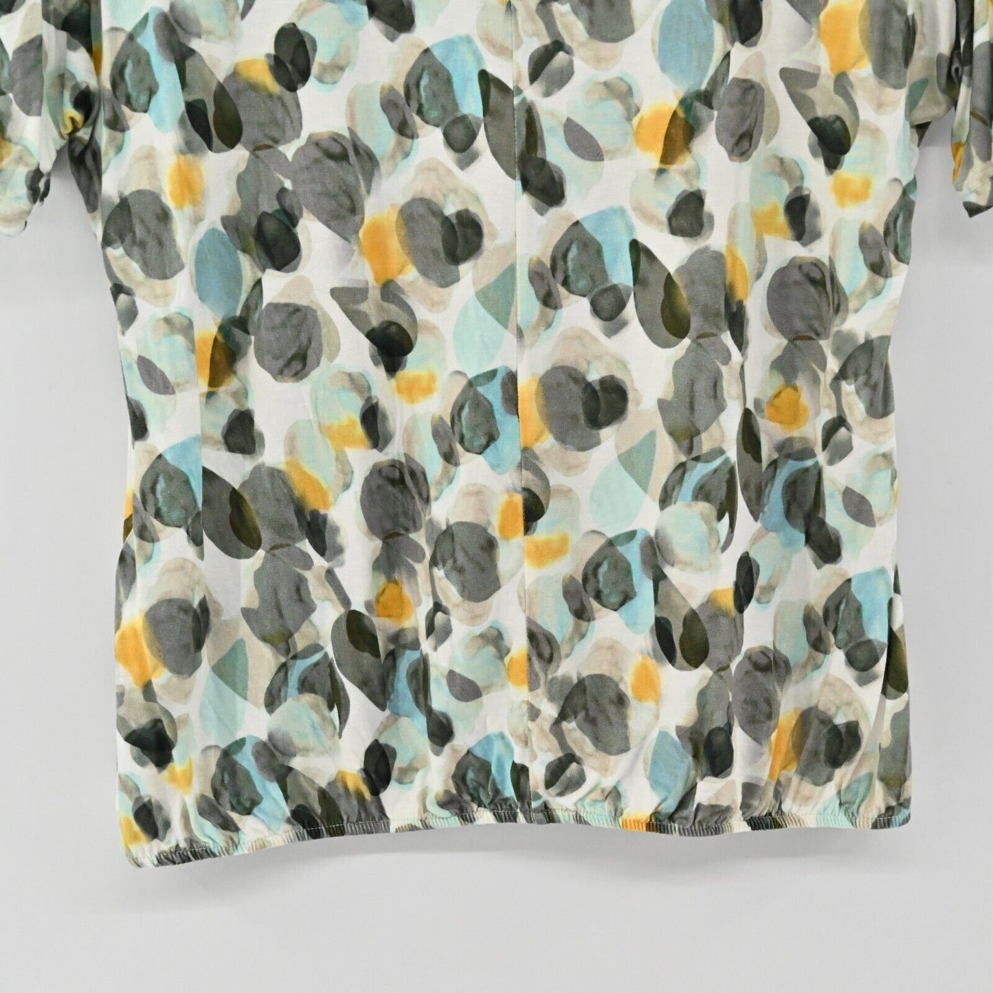 GERRY WEBER Top Womens Size 6 Collection Multicolor Abstract Print Short Sleeve