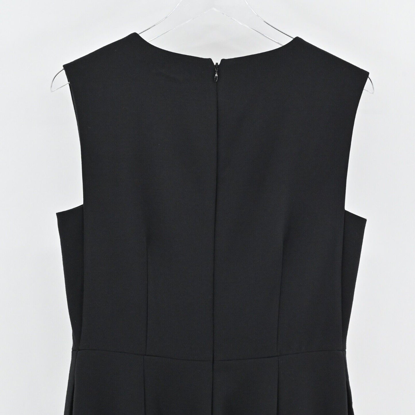 MICHAEL KORS Jumpsuit Womens Sz 8 Black Sleeveless V Neck High Waist Tapered Leg