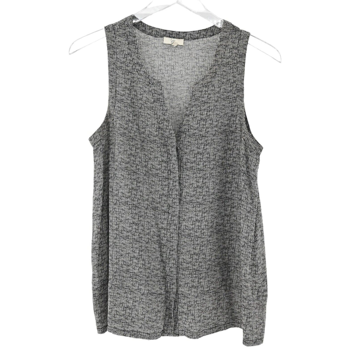 JOIE Top Womens Size S Black White Polka Dot Button Front Sleeveless Minimalist