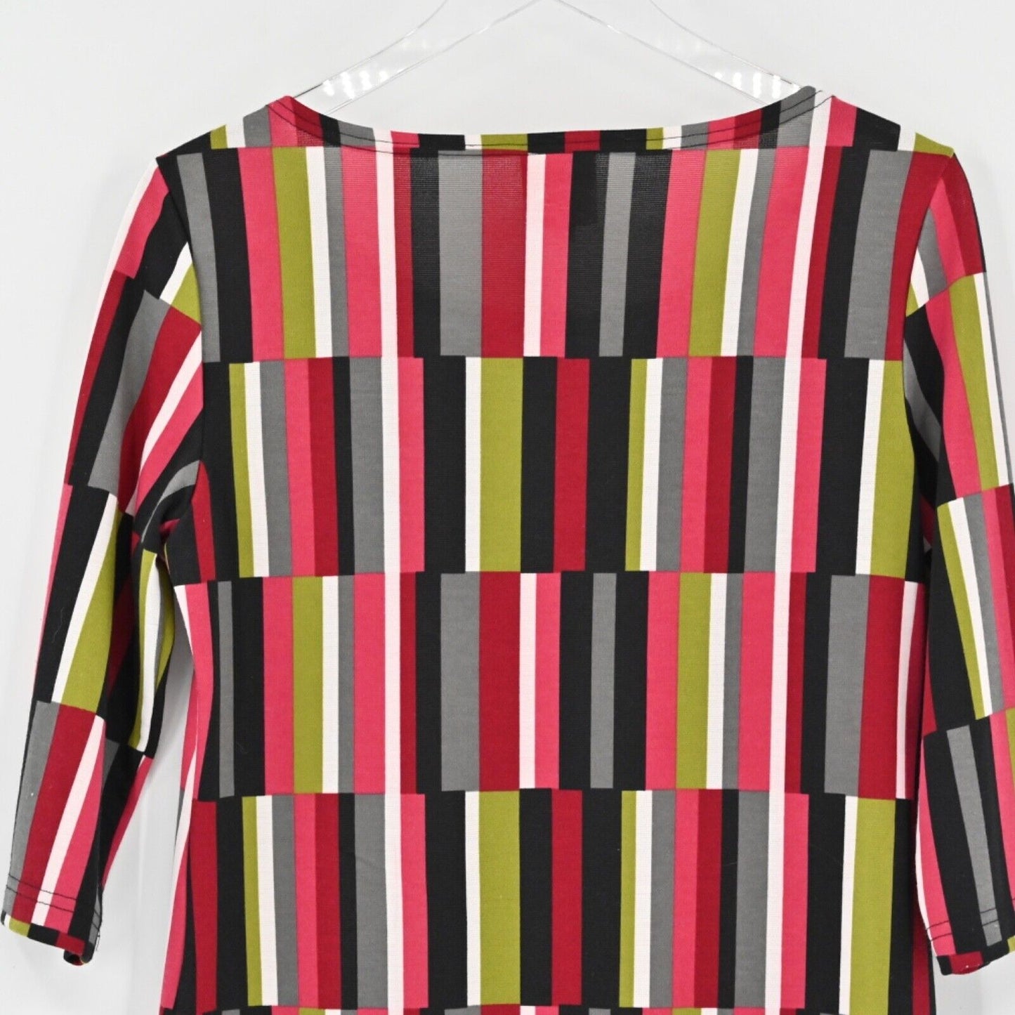 TRACY NEGOSHIAN Dress Womens Size Small Marisa Retro 70s Striped Scoop Neck Knit