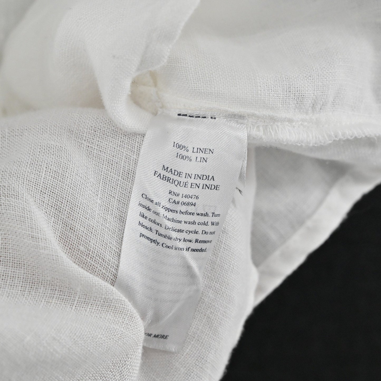 Faherty Womens Mariposa Linen Top Size M Eyelet White Ruffle Square Neck Boho