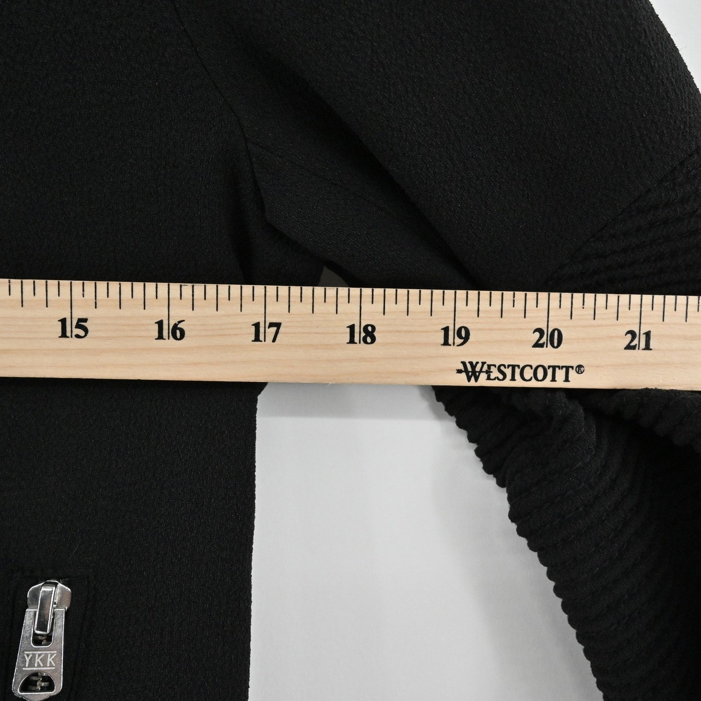 Aritzia Womens Black Moto Jacket Size 2 Wilfred Ribbed Sleeve Zip Up Rocker Punk