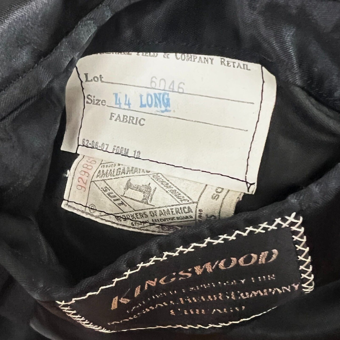 Vtg KINGSWOOD Overcoat Mens Sz 44 Long Single Breasted Button Union Made USA 90s