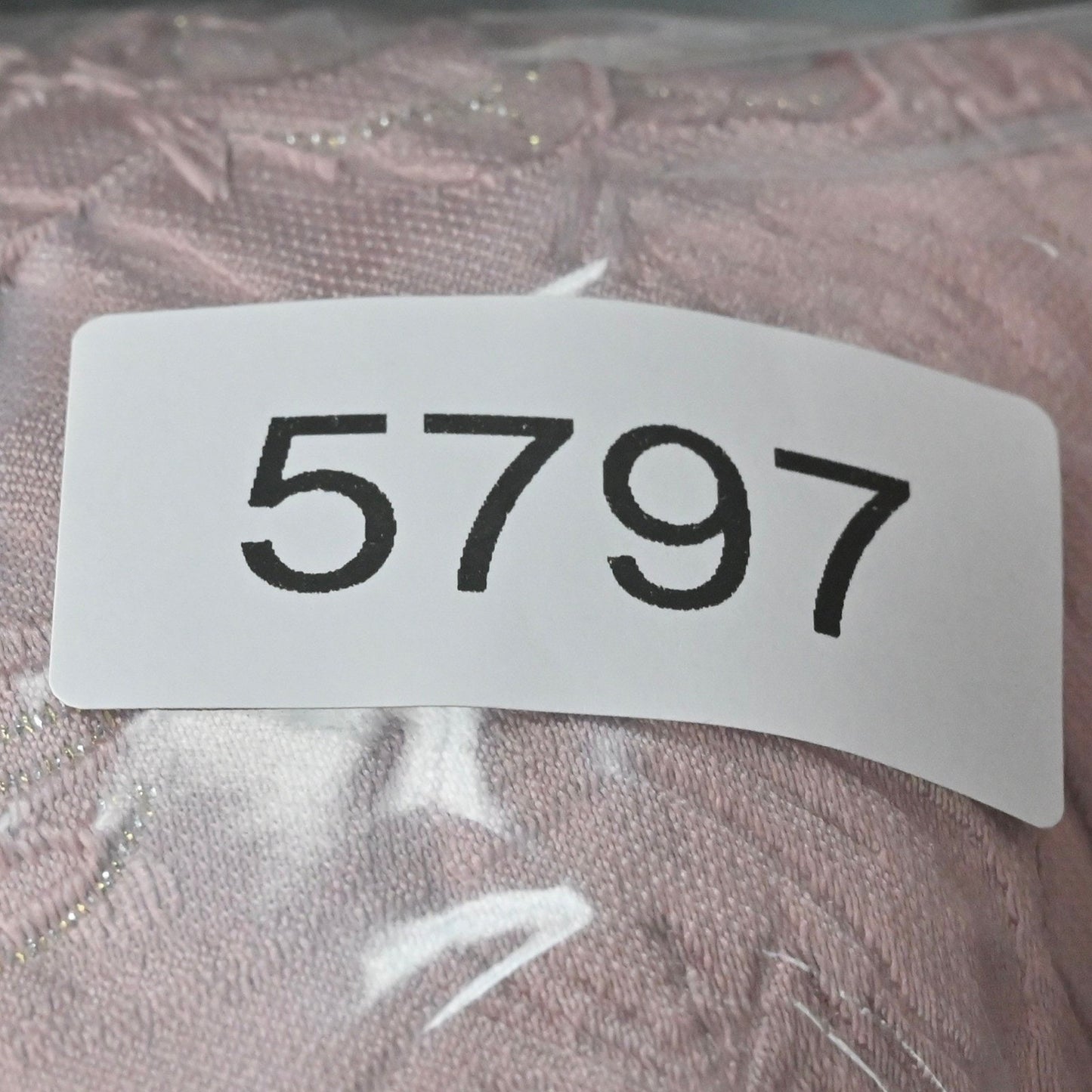 Feriani Couture Strapless Bow Ornate Evening Dress Size 14 Mauve 18878 Jacquard